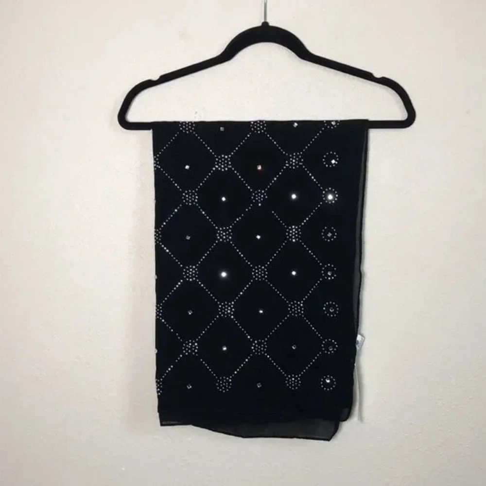 JESSICA MCCLINTOCK OS Bead Adorned Scarf Wrap Evening Formal Cocktail Whimsigoth